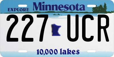 MN license plate 227UCR