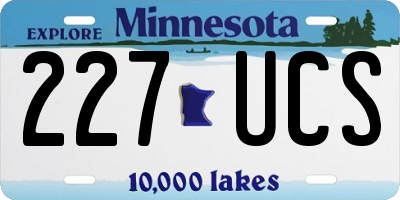 MN license plate 227UCS