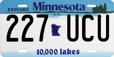 MN license plate 227UCU