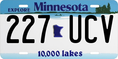 MN license plate 227UCV