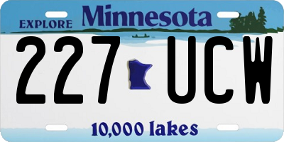 MN license plate 227UCW