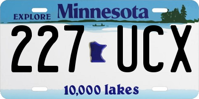 MN license plate 227UCX