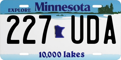 MN license plate 227UDA