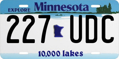 MN license plate 227UDC