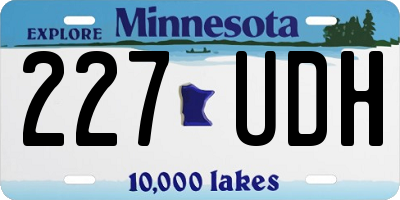 MN license plate 227UDH