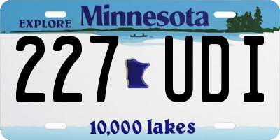 MN license plate 227UDI