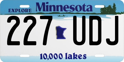 MN license plate 227UDJ