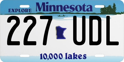 MN license plate 227UDL