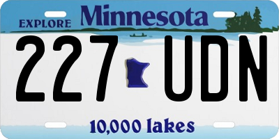 MN license plate 227UDN