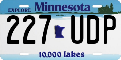 MN license plate 227UDP