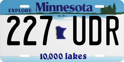 MN license plate 227UDR