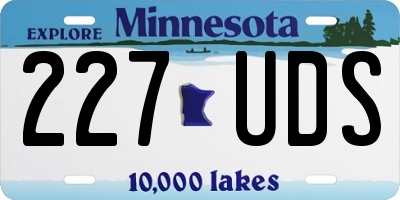 MN license plate 227UDS