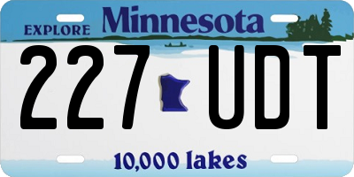 MN license plate 227UDT