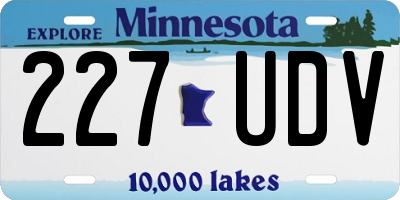 MN license plate 227UDV