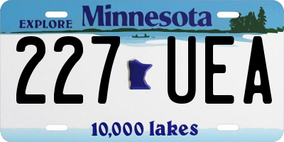 MN license plate 227UEA