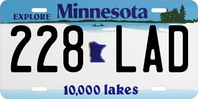 MN license plate 228LAD