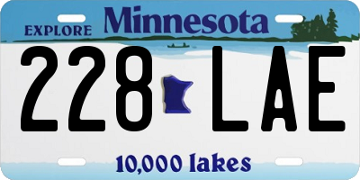 MN license plate 228LAE