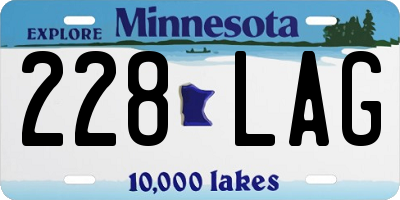 MN license plate 228LAG