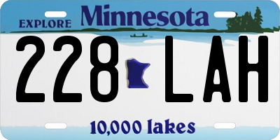 MN license plate 228LAH