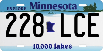 MN license plate 228LCE