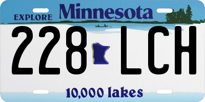 MN license plate 228LCH