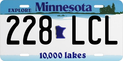 MN license plate 228LCL