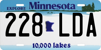 MN license plate 228LDA