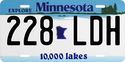 MN license plate 228LDH