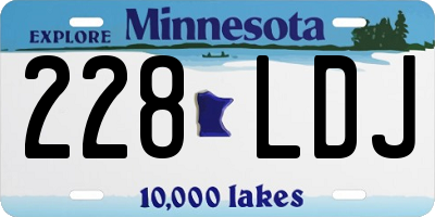 MN license plate 228LDJ