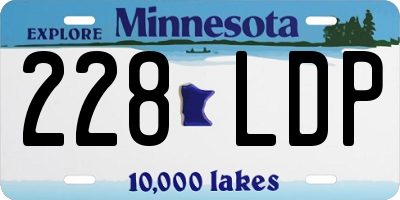 MN license plate 228LDP