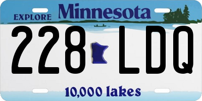 MN license plate 228LDQ