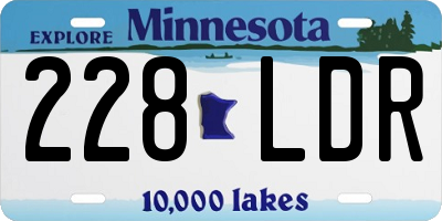 MN license plate 228LDR