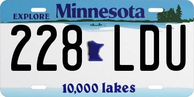 MN license plate 228LDU