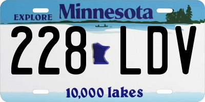 MN license plate 228LDV