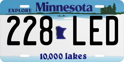 MN license plate 228LED