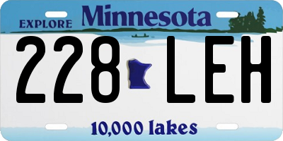 MN license plate 228LEH