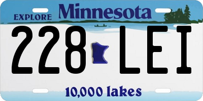 MN license plate 228LEI
