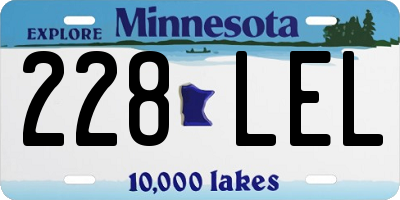 MN license plate 228LEL