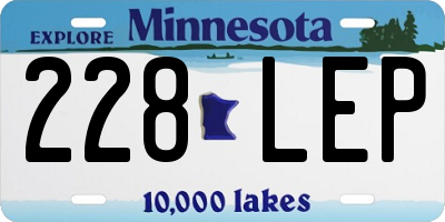 MN license plate 228LEP