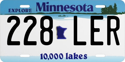 MN license plate 228LER