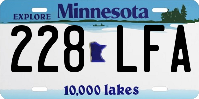 MN license plate 228LFA