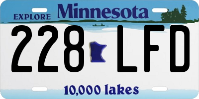 MN license plate 228LFD