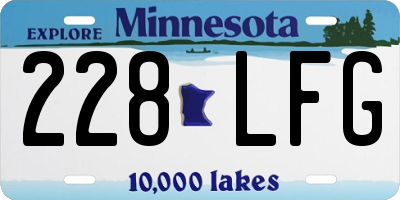 MN license plate 228LFG