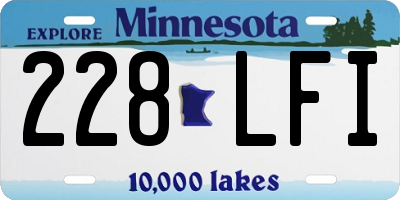 MN license plate 228LFI