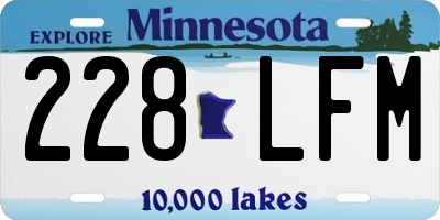 MN license plate 228LFM