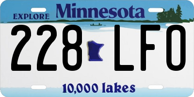 MN license plate 228LFO