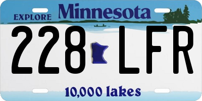 MN license plate 228LFR