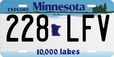 MN license plate 228LFV
