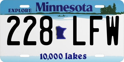 MN license plate 228LFW