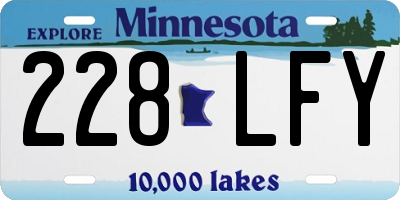 MN license plate 228LFY